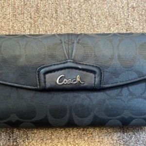 Authentic Black Coach Wallet with logo